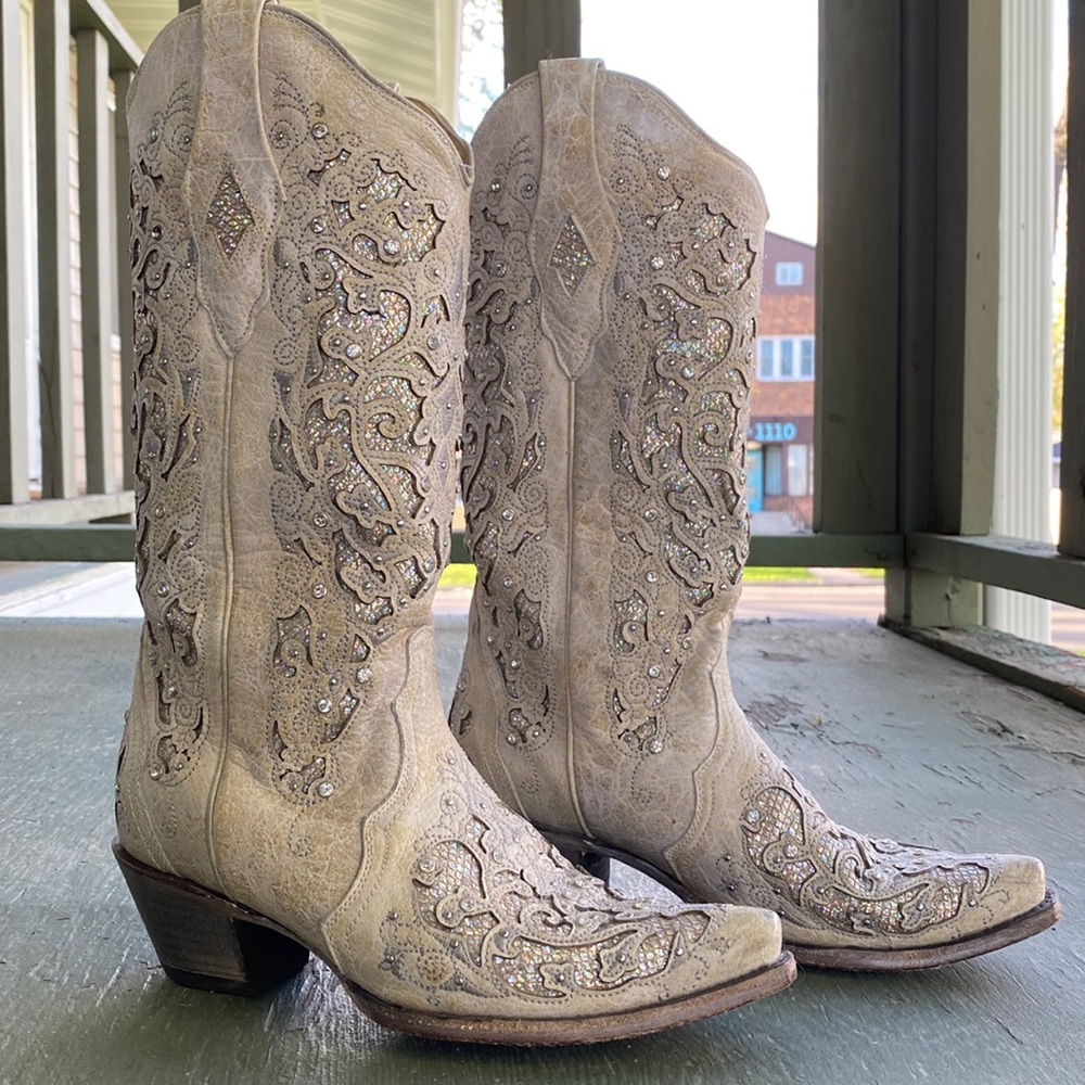Corral Glitter Inlay and Crystals Wedding Boots
